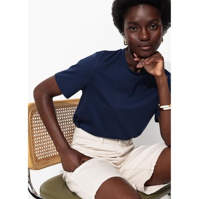 T-shirt uni en coton PROMOD