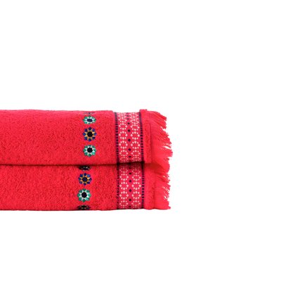 Drap de bain coton JARDIN M CARRE BLANC