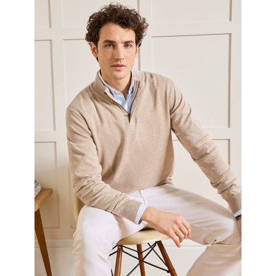 Pull col montant coton, soie et cachemire CYRILLUS
