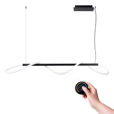 Suspension Aluminium Noir LED 1 Galakse EDEN