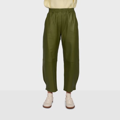 Pantalon en cuir à coupe ample MIA OAKWOOD