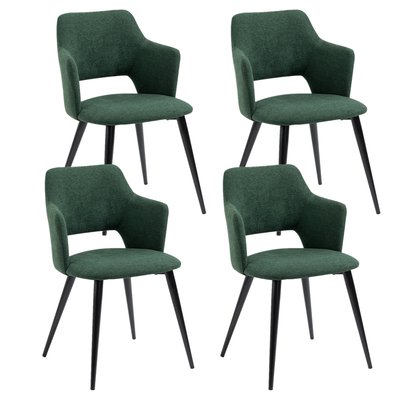 Lot de 4 chaises de salle à manger fauteuil de table scandinave, AKANJI MEUBLES COSY