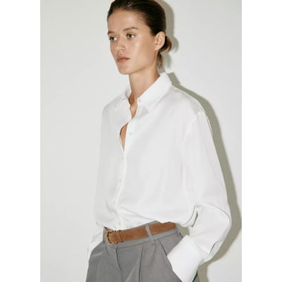 Chemise droite en lyocell MANGO