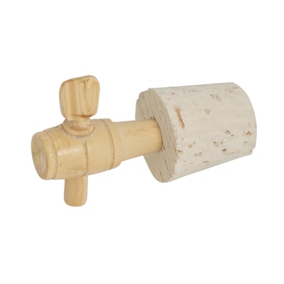 Vinaigrier en grès gris 3,5l sur socle bois Vinaigrier en grès gris 3,5l sur socle bois