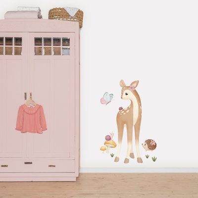 Stickers muraux pour enfant Petit faon et ses amis LITTLE DUTCH