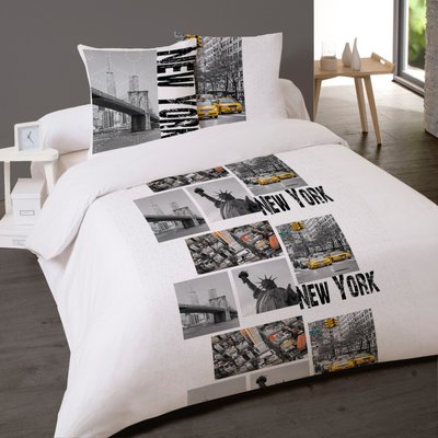 Housse de couette  NY SKYLINE  100% coton 57 fils DECORATIE