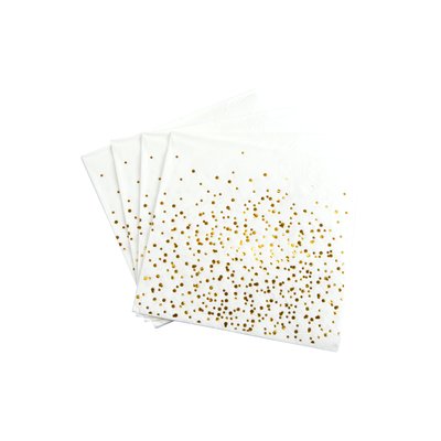 Lot de 20 serviettes en papier Confettis or DOUCEUR D'INTÉRIEUR
