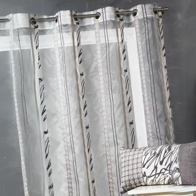 Voilage en organza à fines rayures zébrées HOME MAISON