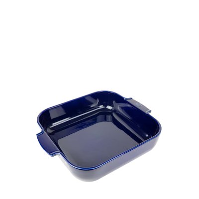 Plat four céramique carré bleu profond 36 cm - 14' Appolia PEUGEOT
