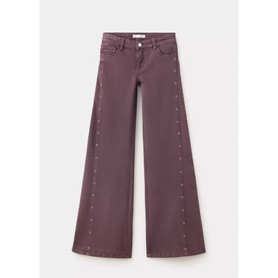 Pantalon avec détails d’œillets métalliques MANGO TEEN