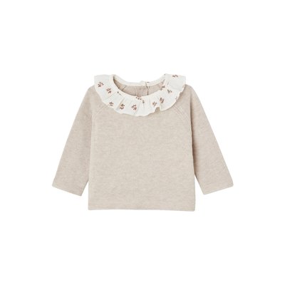 Pull à collerette fleurie naissance VERTBAUDET