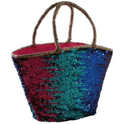 Cabas à paillettes en jonc AUBRY GASPARD