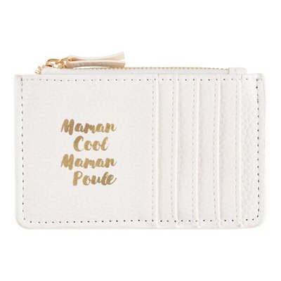 Porte-cartes zippée Maman cool maman poule DRAEGER PARIS