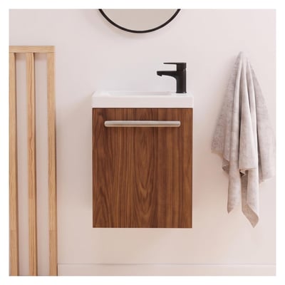 Ensemble lave-mains suspendu avec robinet noir NEVADA MOB IN