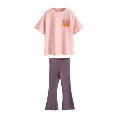 Ensemble t-shirt et pantalon évasé NEXT