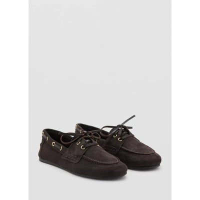 Chaussures bateau cuir à lacets MANGO