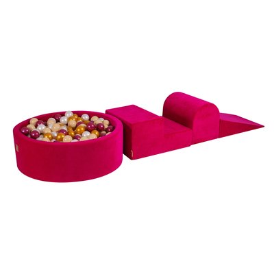 Aire De Jeux en Mousse avec Piscine à Balles, VELOURS MEOW BABY