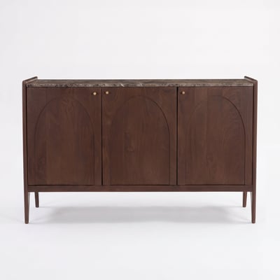 Buffet en bois de manguier et plateau en marbre - SANDRO MAISON PAVANE