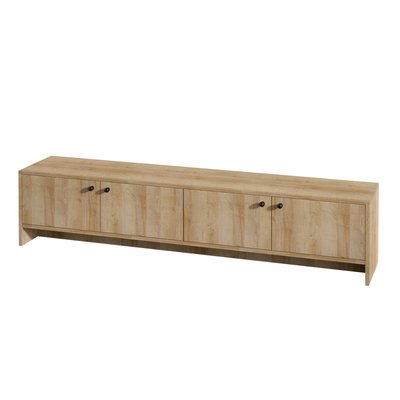 Meuble TV 4 portes décor chêne L180 cm - JIMMY CALICOSY