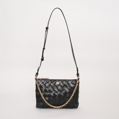 Sac pochette en cuir de vachette tressé, VIOLETTE PETITE MENDIGOTE