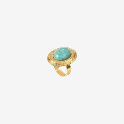 Bague ovale eden amazonite CAROLINE NAJMAN