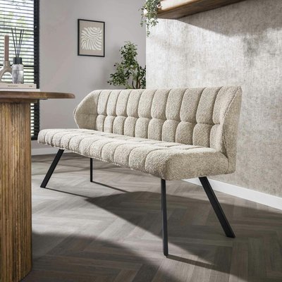 Banc en bouclette sable 180 cm MELBOURNE PIER IMPORT