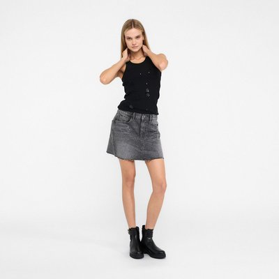 Minijupe en toile denim avec clous LIU JO