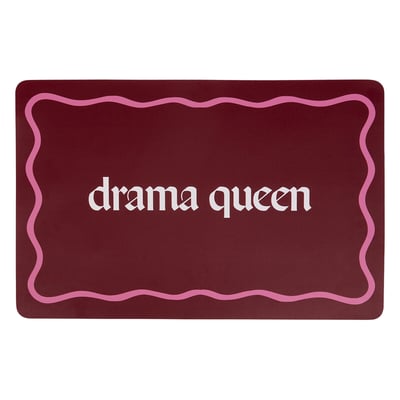 Set de table rectangulaire avec inscription DRAMA QUEEN ATMOSPHERA