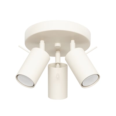 Plafonnier Acier Beige GU10 3 Ring EDEN