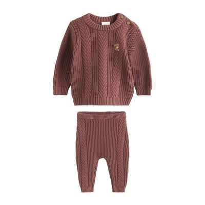 Ensemble bébé pull torsadé et legging NEXT
