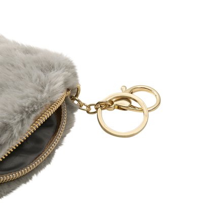 Porte-monnaie peluche imitation fourrure CHAT DRAEGER PARIS