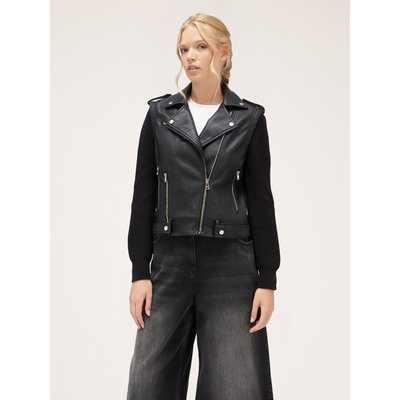 Blouson motard en tissu effet enduit MOTIVI