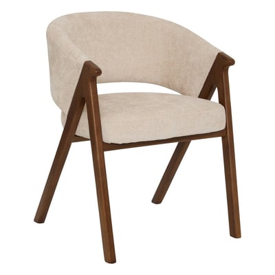 Fauteuil de table en hévéa AMZA ATMOSPHERA