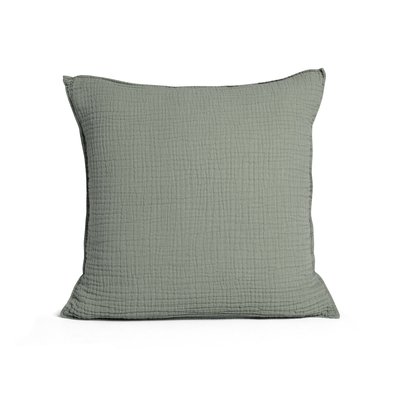 Housse de coussin en gaze de coton, SIMPLEMENT GAUFRÉ BLANC CERISE
