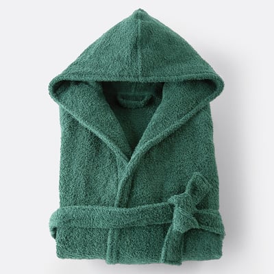 Badjas met kap voor volwassenen, in bio katoen 450 g/m2, Ismo LA REDOUTE INTERIEURS