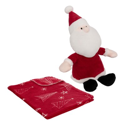 Plaid et peluche père Noël ATMOSPHERA