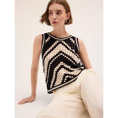 Top en maille crochet mélange coton MOTIVI