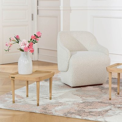 Table d'appoint carrée style contemporain, pieds en chêne massif MALIBU ROBIN DES BOIS