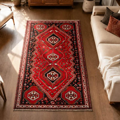 Tapis d'orient au motif oriental, noué à la main en laine UN AMOUR DE TAPIS