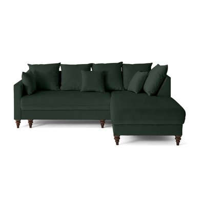 Canapé d'Angle Convertible en Velours 4 places - FLAMINGO LISA DESIGN