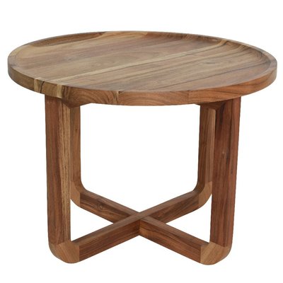 Bout de canapé rond en bois d'acacia FSC D 55 cm PIER IMPORT