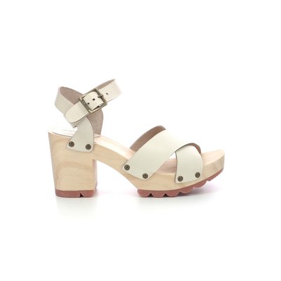 Sandales cuir Kick Wise à talon en bois KICKERS