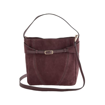 Sac à main style besace en daim ceinture NEXT