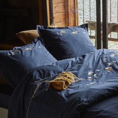 Housse de couette AU COEUR DE LA VALLEE PIERRE BLEUE SYLVIE THIRIEZ