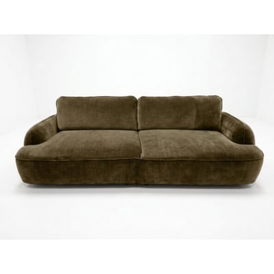 Canapé droit convertible 4 places en tissu lisse, CELESTE BOBOCHIC