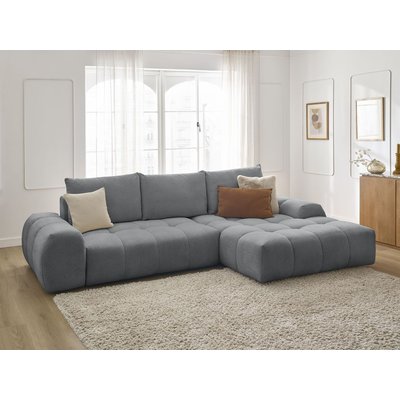 Canapé d'angle convertible 3 places en tissu chiné, EVEREST BOBOCHIC
