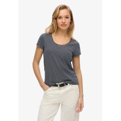 T-shirt fiammata girocollo logo ricamato SUPERDRY