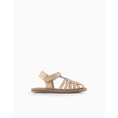 Sandales Entrelacées en Cuir ZIPPY