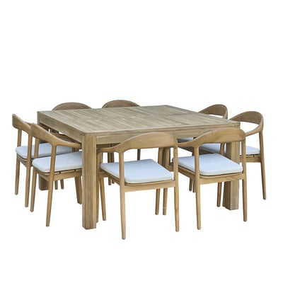 Salon de jardin en teck massif 8 places  AMBRE BERAH GETAH