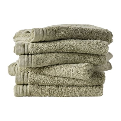 Lot de 6 serviettes de toilette coton uni BATHROOM UTILITY